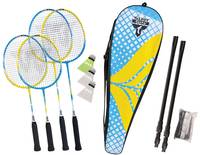 Kolmplettset mit 4 Schl/äger Talbot-Torro Badminton-Set 4-Attacker Plus 3 Federb/älle in wertiger Tasche komplette Netzgarnitur